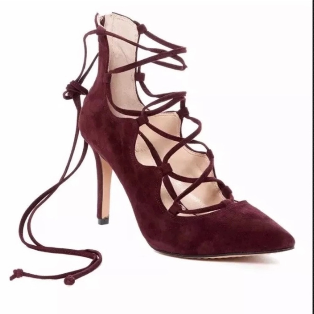 Vince Camuto - laced up suede heels